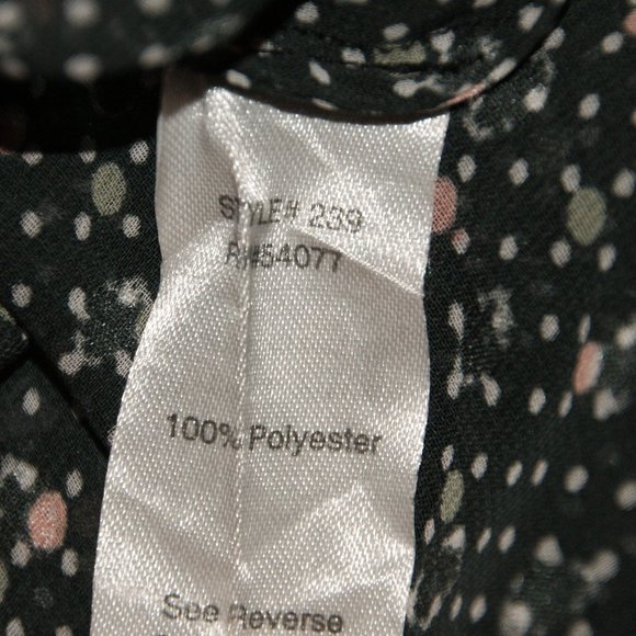 CABI #239 Sheer Black Swiss Polka Dots Blouse sz S - Picture 10 of 14